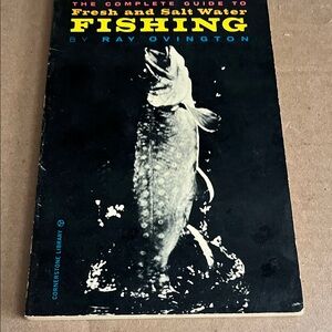 Fresh and Salt Water Fishing Book - Black Cover 1962